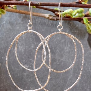 organic double hoop earrings